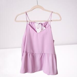 Olive and Oak Lavender Sleeveless Top Small NWT Peplum